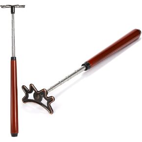Retractable Pool Bridge Stick, Billiard Bridge Stick with Removable Bridge Head and Wood Handle, Pool Cue Accessory for Table, Game, Competition