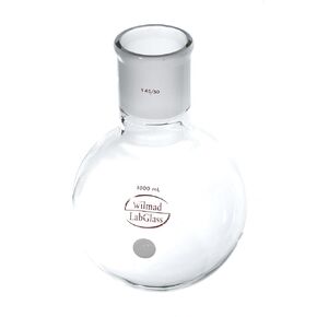 Wilmad-LabGlass LG-7220-242 Short Neck Round Bottom Flask, 1000mL, Standard Taper 45/50