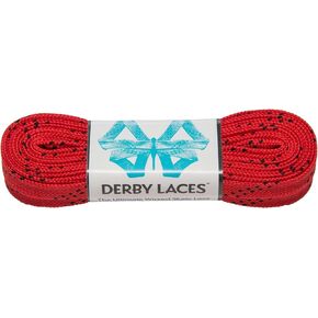 Derby Laces Red 84 Inch Waxed Skate Lace for Roller Derby, Hockey and Ice Skates, and Boots