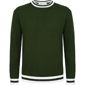 OXKNIT Men's Knitted Solid T-Shirt Long Sleeve Classic Casual Pullover Sweater