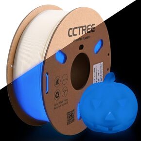 Glow in The Dark PLA PRO (PLA+) Filament 1.75mm, 3D Printer Toughness PLA Plus Filament 1kg(2.2lbs), Dimensional Accuracy +/- 0.03mm, Blue Filament for Most FDM 3D Printers, Glow Blue