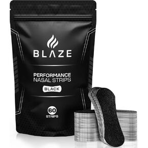 Performance Nose Strips for Breathing (60 Count) - Oil & Sweat Proof Adhesive - Athletic Nasal Strips for Snoring & Sleeping - Wide Body, Universal Fit, Extra Strength