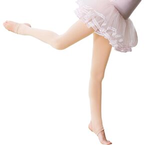 Zando Girls Stirrup Tights for Girls Stretchy Dance Tights for Ballet Gymnastics School Dance Tights for Girls 3-15 Years