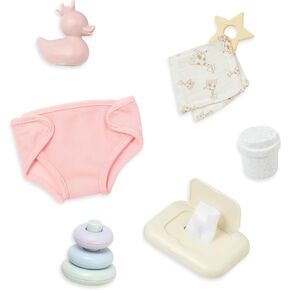 LullaBaby – Potty Training Accessory With 2 Sounds – 14-inch Baby Doll Accessories – Plushies, Diaper, And Pretend Wipes – Imaginative Play – Toys For Kids Ages 2 & Up – Baby Doll Potty Set