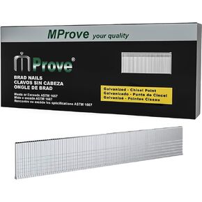 18 Gauge Brad Nails, 3/8" Leg Length 10 mm Heavy Duty Electro-Galvanized Staples for Electric or Pneumatic Narrow Crown Stapler Guns (5000 Per Box)
