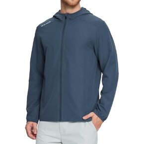Rouen Jackets for Men Windbreaker Water Resistance Performance Hooded Zip Up Outwear Pockets Golf Softshell Mens Jacket