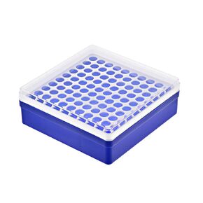 YOKIVE Centrifuge Tube Rack, PP Holder for 1.5ml Centrifuge Tubes | Fixed Sample Tube, Great for Labs and Scientific Institutes (100-Well, 11.8mm Hole Dia)