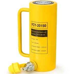 20T 6Inch Stroke Porta Power Single Acting Lifting Cylinder for Shipbuilding, Machinery and Industry,Automatically Retract Split Hydraulic Cylinders Tools