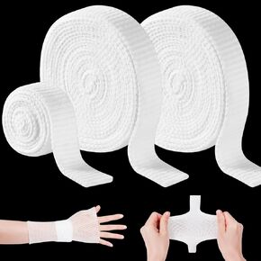 3 Roll Tubular Elastic Bandages, Tubigrip Size D for Arm Foot Knee Leg Net Wound Dressing Compression Sleeve Elastic Bandage Medical Wrap 25 Yard Stretched Stockinette Tubing