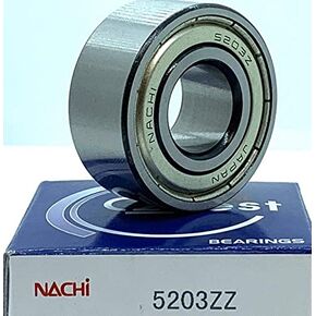 5203 ZZ Nachi Angular Contact 17x40x17.5 17mm/40mm/17.5mm 5203Z Row Ball Bearings