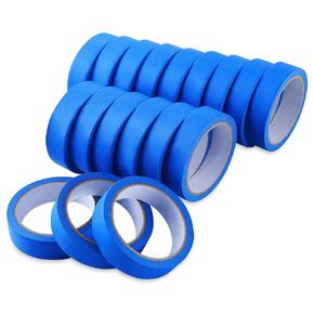 Lichamp 18 Pack Blue Painters Tape 1 inch, Blue Masking Tape Bulk Multi Pack, 1 inch x 22 Yards x 18 Rolls (396 Total Yards)