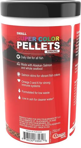 Omega One Super Color Sinking Pellets, 2mm Pellets, 8 oz in Kuwait