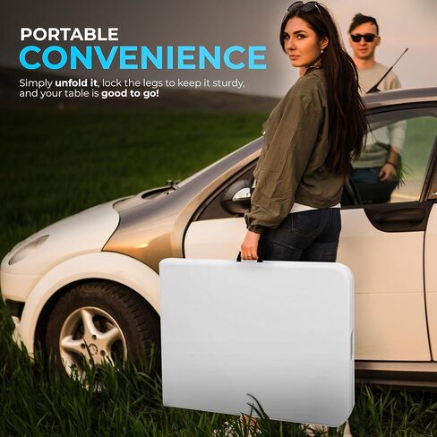 SIMPLI-MAGIC 79580 طاولة قابلة للطي، 6 أقدام، أبيض in Kuwait