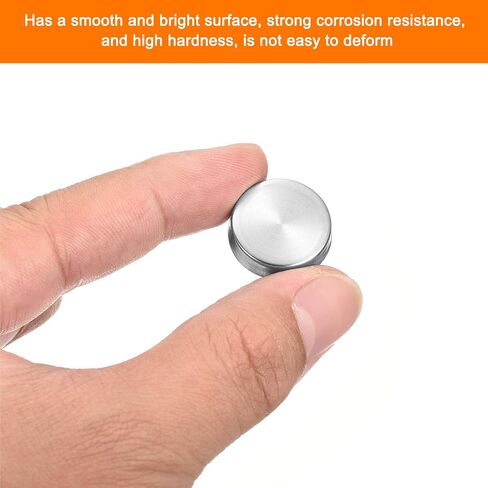 uxcell 16 Pcs Screw Covers Caps, 304 Stainless Steel Mirror Screws Decorative Caps Cover Nails, Mirror Screws Fasteners for Sign Advertising Hardware Construction, 30mm Diameter, Silver in Saudi Arabia