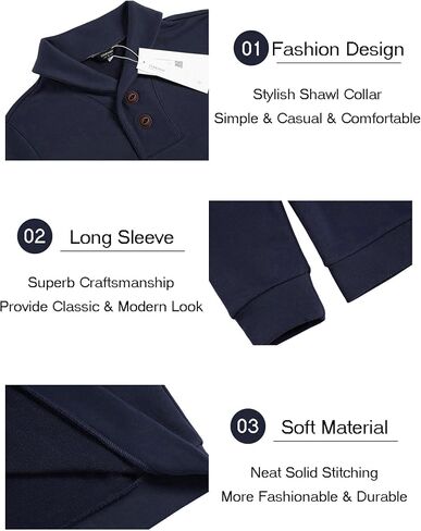 COOFANDY Men's Fashion Shawl Collar Pullover Casual Long Sleeve Knitted Sweater Sweatshirts in Saudi Arabia