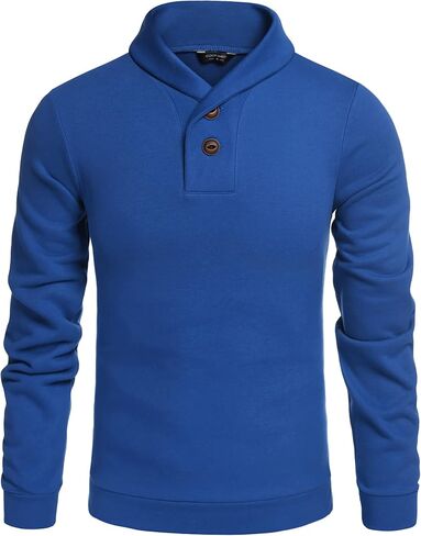 COOFANDY Men's Fashion Shawl Collar Pullover Casual Long Sleeve Knitted Sweater Sweatshirts in Saudi Arabia