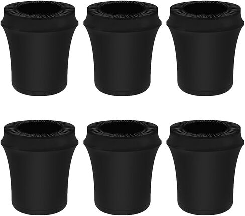 3pcs 32 Gallon Stretch Spandex Trash Can Covers, Premium Black Outdoor Waste Container Cover Fitted Garbage Can Cover for Round Waste Container Bin, Not Include Tran Can in Saudi Arabia