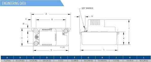 Little Giant VCMA-20UL، 115 فولت، 80 جيجا في الساعة 1/30 حصان مضخة إزالة المكثفات الأوتوماتيكية (بدون مفتاح أمان)، أبيض/أسود، 554421 in Kuwait
