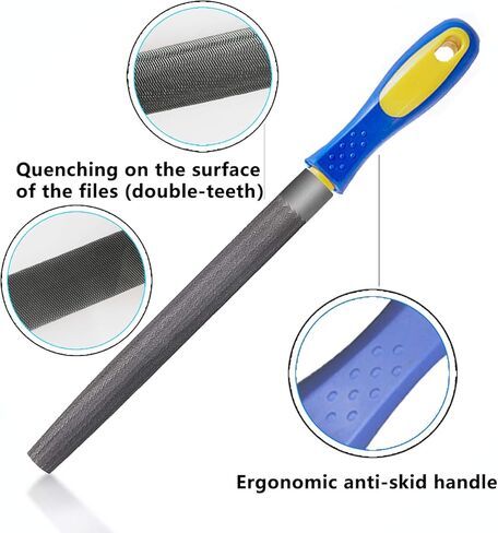 مبرد يد مثلث من KALIM مقاس 8 بوصات مع فولاذ مقوى عالي الكربون، وقبضة مريحة، ومقبض بلاستيكي غير قابل للانزلاق... in Kuwait