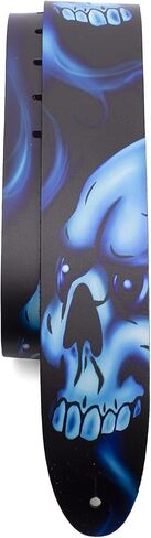 Perri's Leathers Ltd. - Guitar Strap - Direct To Leather - Skull and Rose - Adjustable - For Acoustic/Bass/Electric Guitars - Made in Canada (P25DTL-11039) in Saudi Arabia
