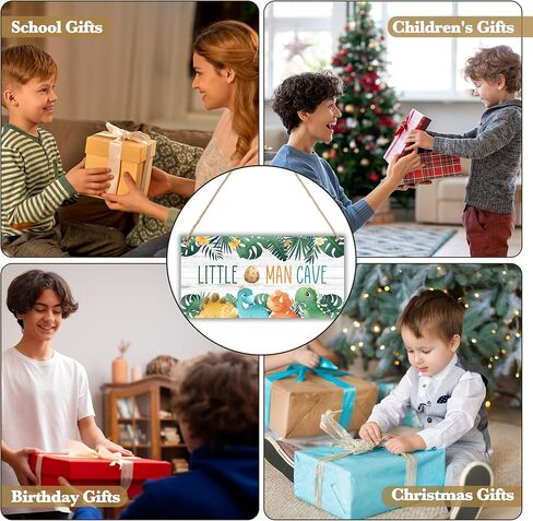 Little Man Cave Sign, Outer Space Room Decor, Boys Decorations for Bedroom Nursery Playroom Wall Art (6"x12") -D07 in Kuwait