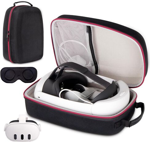 Hard Carrying Case for Meta Quest 3，Compatible Meta Quest 3 accessory with ELITE headband, touch controller and other accessories，Stylish design for traveling，Gray in Kuwait
