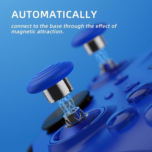 eXtremeRate 6 in 1 Metal Replacement Thumbsticks for Xbox Elite Series 2 Controller, Metallic Black Swappable Magnetic Analog Stick Joystick Caps for Xbox Elite 2 Core Controller (Model 1797) in Kuwait