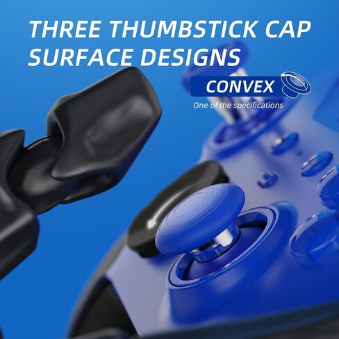 eXtremeRate 6 in 1 Metal Replacement Thumbsticks for Xbox Elite Series 2 Controller, Metallic Black Swappable Magnetic Analog Stick Joystick Caps for Xbox Elite 2 Core Controller (Model 1797) in Kuwait