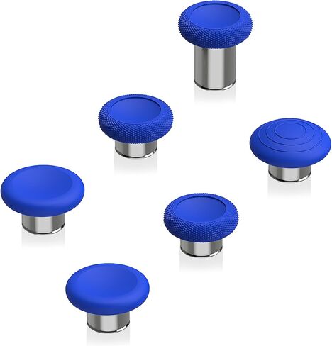 eXtremeRate 6 in 1 Metal Replacement Thumbsticks for Xbox Elite Series 2 Controller, Metallic Black Swappable Magnetic Analog Stick Joystick Caps for Xbox Elite 2 Core Controller (Model 1797) in Kuwait