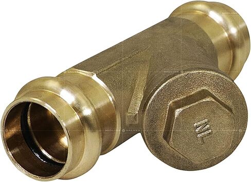 Midline Valve 327S012-NLPress Y-Strainer Valve, 1/2", Brass in Kuwait