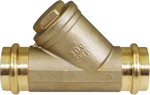 Midline Valve 327S012-NLPress Y-Strainer Valve, 1/2", Brass in Kuwait