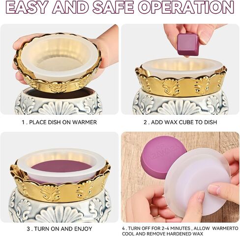 ASAWASA 4 Pieces Silicone Wax Warmer Liners for Pluggable, No Mess, No Scrape, Reusable，Long Lasting, 1.62 inch Bottom Diameter,2.03 inch Top Diameter,1.12 inch Depth(Small Size 4pcs in Saudi Arabia