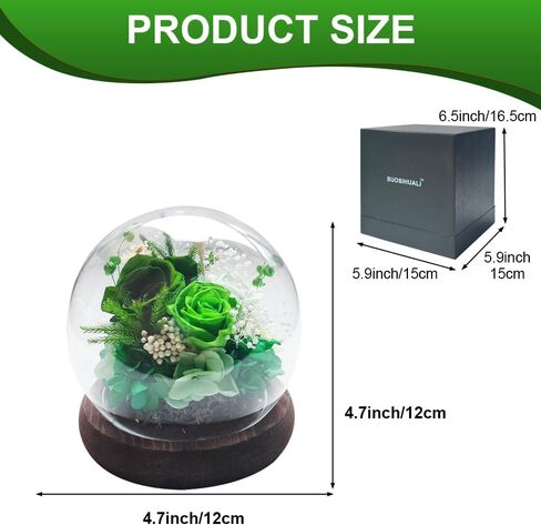 Unique Preserved Flowers Bouquet Gifts for Women, Real Forever Rose in Glass Dome with LED Light (Burgundy Rose, Dirty Pink Rose, Wine Red Rose) in Saudi Arabia