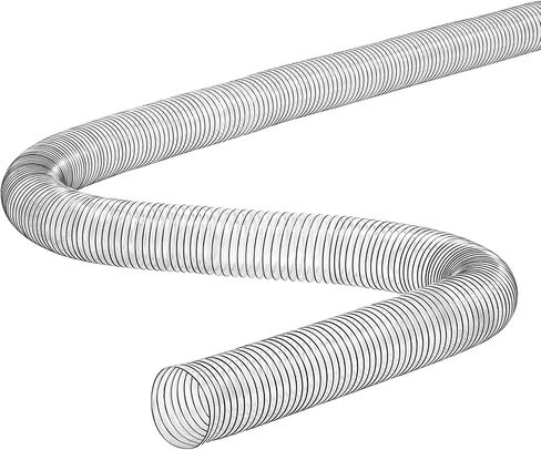 VEVOR Dust Collection Hose, 4'' x 50', Thickened PVC Material Puncture-Resistant Flexible Clear Hose with Carbon Steel Wire Coil 4 x 304 Stainless Clamps, for Table Saw, Band Saw, Planer, Jointer in Saudi Arabia