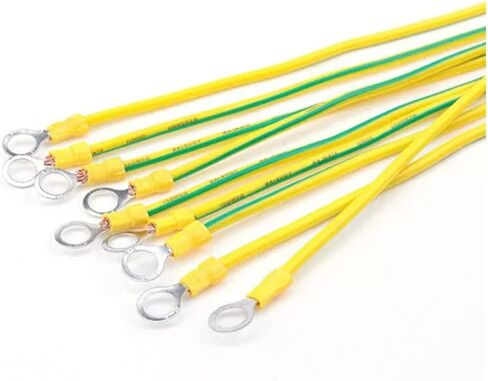 Grounding Pigtail: 12AWG Green Stranded Copper Wire, 8-Inch Length, with 10/32 x 3/8 Green Screw - Quick 5-Second Installation(15 Pack) in Saudi Arabia