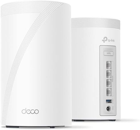 نظام شبكة TP-Link Deco AXE5400 ثلاثي الموجات WiFi 6E - شبكة Wi-Fi تصل إلى 7200 قدم مربع، تصنيف Engadget كأفضل شبكة لمعظم الأشخاص، يستبدل جهاز توجيه WiFi وموسع، شبكة جديدة مدفوعة بالذكاء الاصطناعي بنطاق 6 جيجا هرتز، 3 حزم (Deco) XE75) in Kuwait