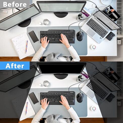2Pack Computer privacy screen Filter 22 inch,Removable 16:9 Widescreen monitor privacy screen,Anti Glare Blue Light Privacy Shield,support two side use in Saudi Arabia