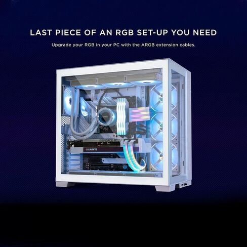 LIAN LI Strimer Plus V2 8 PIN GPU Extension Addressable RGB 300mm Cable, Black in Saudi Arabia