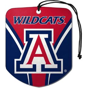 FANMATS 61603 NCAA Arizona Wildcats Hanging Car Air Freshener, 2 Pack, Black Ice Scent, Odor Eliminator, Shield Design with Team Logo