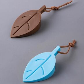 8 قطع من سدادة الباب على شكل إسفين لحماية الأصابع، نمط أوراق كرتونية ملون لطيف وآمن ومرن وواقي للأصابع in Kuwait