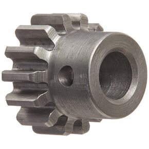 H2412 Spur Gear, 14.5 Pressure Angle, Steel, Inch, 24 Pitch, 0.250" Bore, 0.583" OD, 0.250" Face Width, 12 Teeth