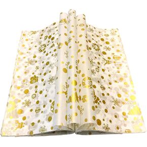 Christmas Wax Paper Sheets Gold Dot Wax Paper Deli Wraps Tray&Basket Liner Greaseproof for Food (150)