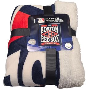 Northwest MLB Oversized Extra Large and Thick Silk Touch Plush Sherpa Fanfare Throw Blanket, 60" x 70" (New York Yankees)
