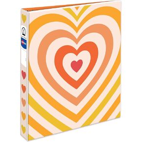 Avery 3 Ring Binder, 1 Inch Round Rings, Retro Collection, Flower Power (26802)