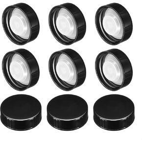 PATIKIL 38mm Phenolic Resin Cover, 14pcs Poly Seal Screw Cap Growler Cap Phenolic Cover Thread for 38-430 Glass Beer Brewing Bottles Gallon Growler Gallon Jug, Black