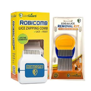 "LiceGuard ® RobiComb ® Electric Head Lice disabler and Removal Nit Comb/Zap and Remove Lice and Eggs"