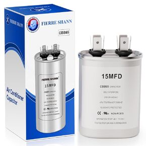 45 uF/MFD Capacitor for AC, 370 or 440 VAC CBB65 Dual Run Round Capacitors for AC Motor Run, Fan Start, Condenser Straight Cool, Heat Pump, Air Conditioner, and Pool Pump