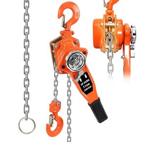 𝐌𝐚𝐧𝐮𝐚𝐥 𝐋𝐞𝐯𝐞𝐫 𝐂𝐡𝐚𝐢𝐧 𝐇𝐨𝐢𝐬𝐭 2200LBS, Chain Come Along 10FT, Chain Hoist 1 Ton, Lift 3M Manual Ratchet Chain Puller Hoist with 2 Hooks Heavy Duty for Garages, Building, Warehouse