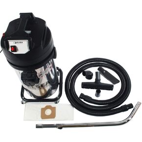 Cen-Tec Systems Hamiantus 10 Gallon Dry Commercial Canister Vacuum with 4-Stage Filtration, Stainless Steel