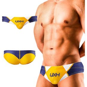 UXH New Sexy Men Swimwear Low Waist Swim Briefs Brazilian Cut Swimsuit Sports Surf Men Board Boxers